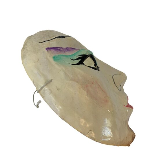 Handmade Vintage Mardi Gras Masque Arrayed Masquerade Mask 9" X 8" X 3" N101505 - Picture 6 of 7